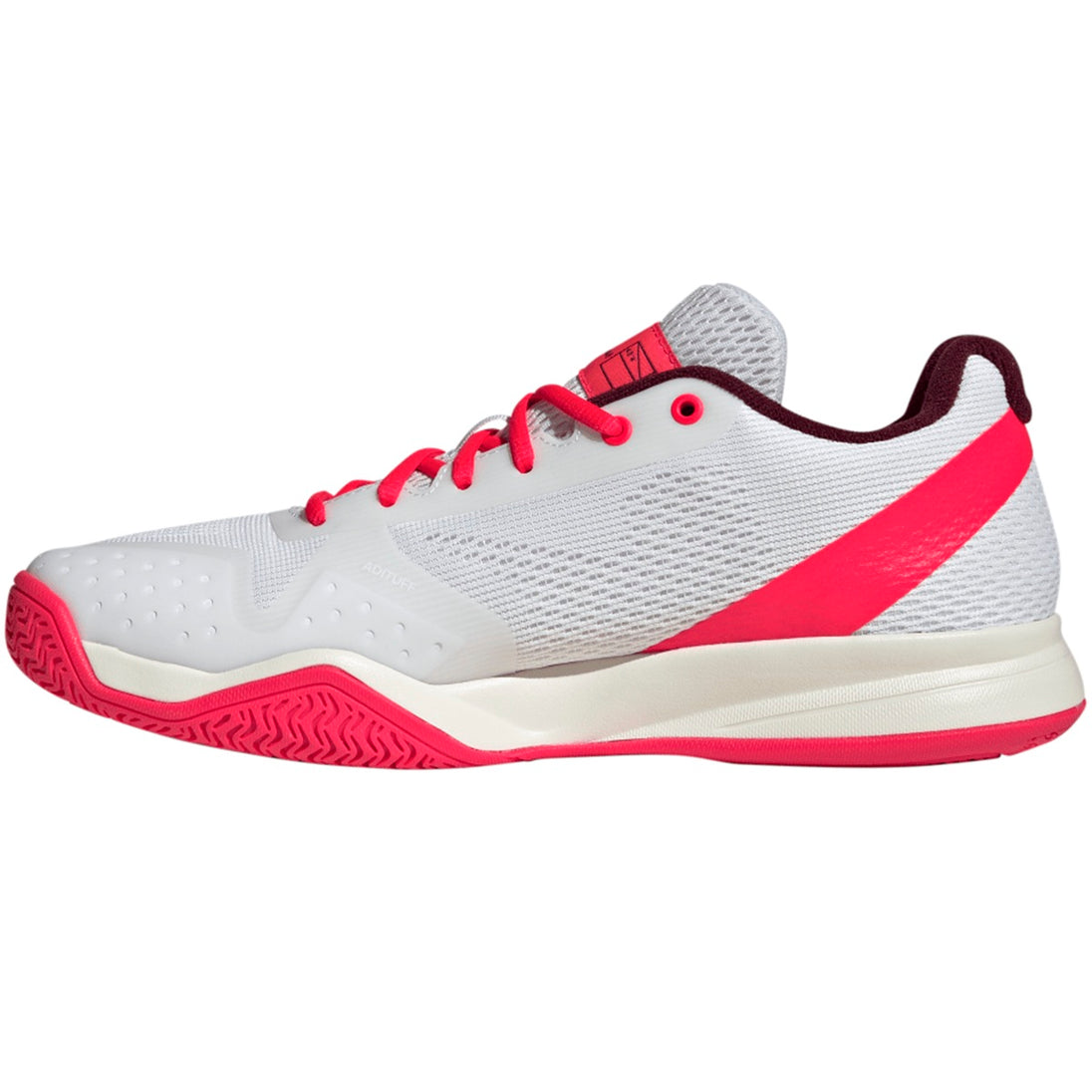 JQ3241 Adidas Men’s Courtflash Pickleball Shoes (White/Silver Metallic/Lucid Red)