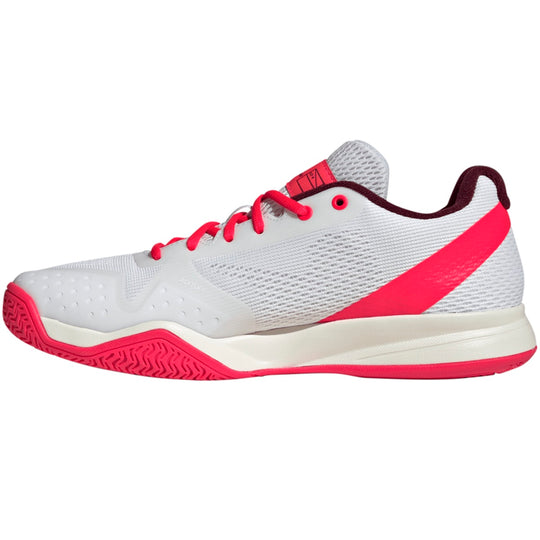 JQ3241 Adidas Men’s Courtflash Pickleball Shoes (White/Silver Metallic/Lucid Red)