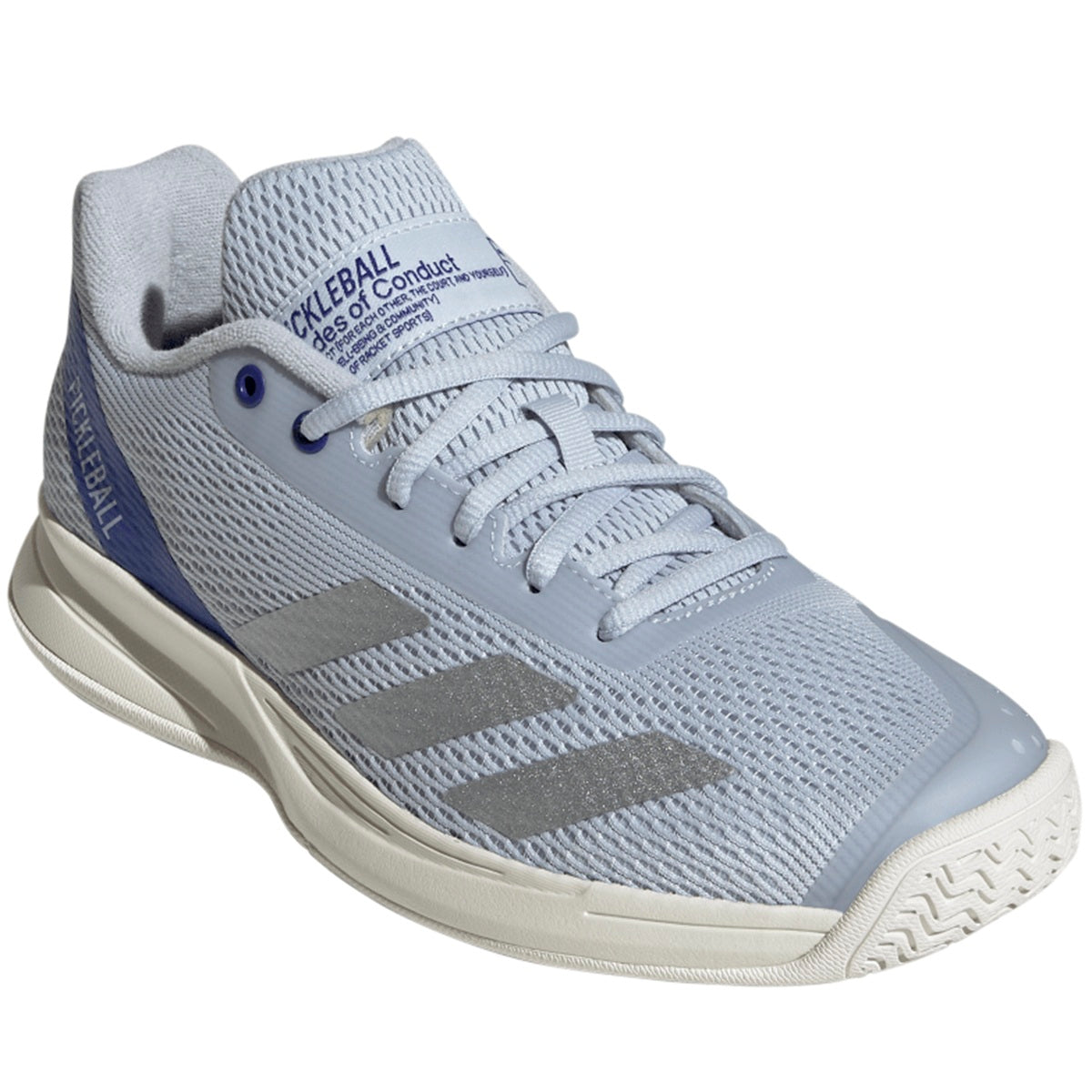 JQ3248 Adidas Women’s Courtflash Pickleball Shoes (Halo Blue/Silver Metallic/Lucid Blue)