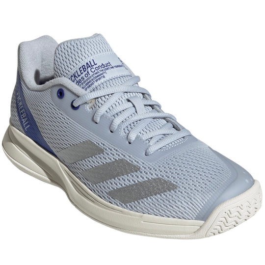 JQ3248 Adidas Women’s Courtflash Pickleball Shoes (Halo Blue/Silver Metallic/Lucid Blue)