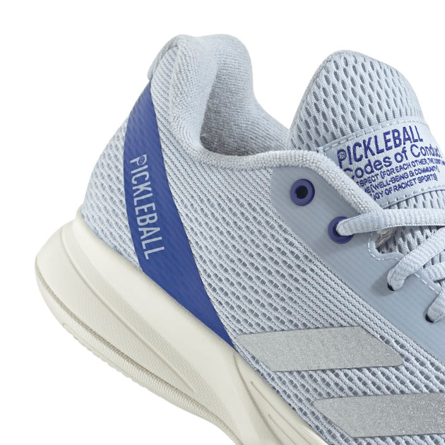 JQ3248 Adidas Women’s Courtflash Pickleball Shoes (Halo Blue/Silver Metallic/Lucid Blue)