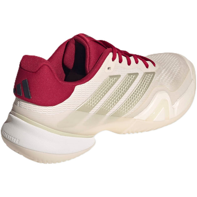 JS2561 Adidas Men's Barricade 14 Tennis Shoe (Chalk White/Ice Gold Metallic/Legend Ink)