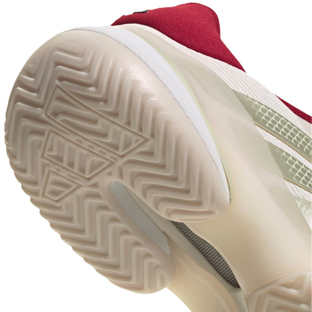 JS2561 Adidas Men's Barricade 14 Tennis Shoe (Chalk White/Ice Gold Metallic/Legend Ink)