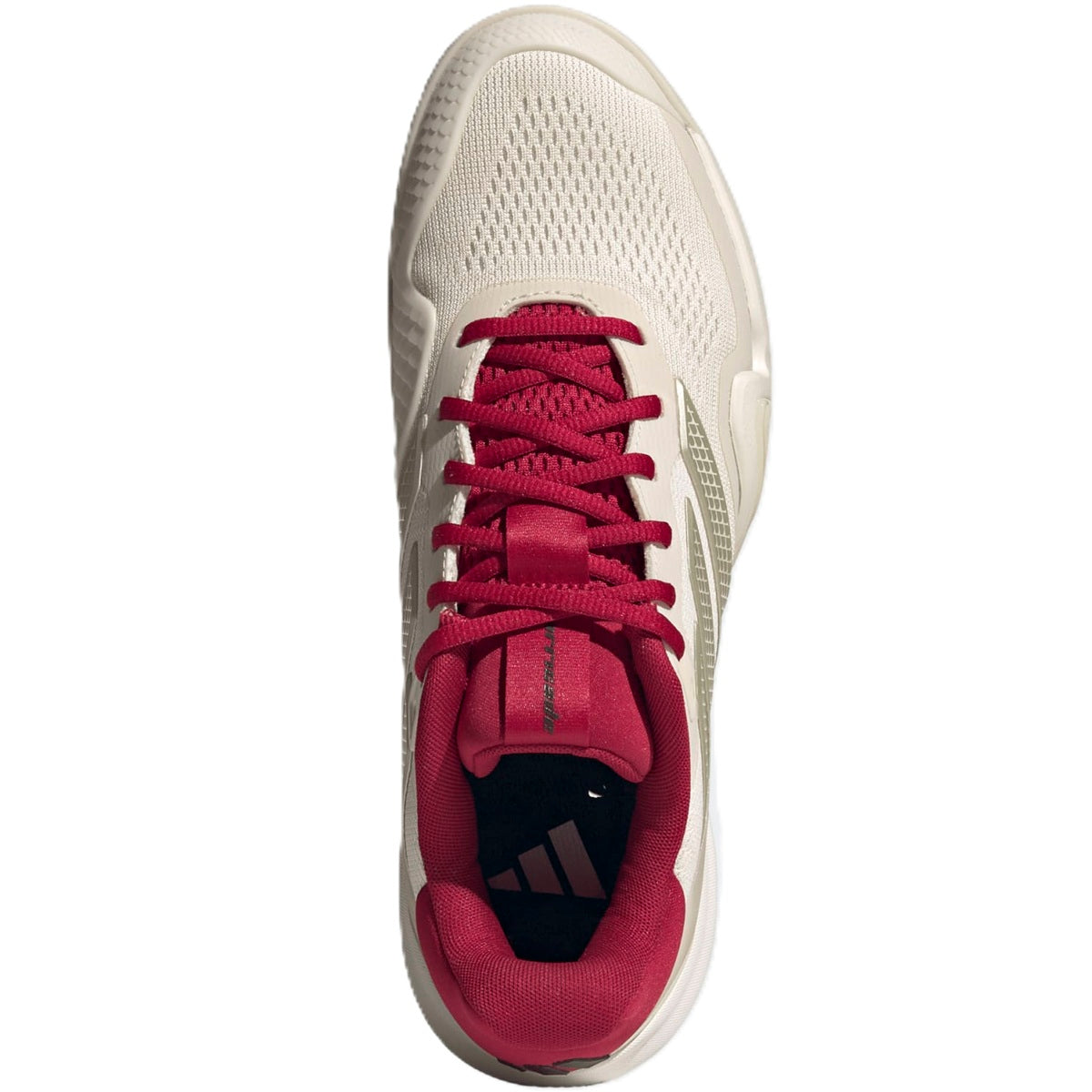 JS2561 Adidas Men's Barricade 14 Tennis Shoe (Chalk White/Ice Gold Metallic/Legend Ink)