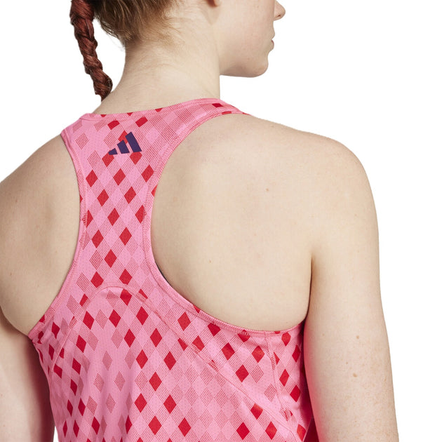 JY5131-PK Adidas Women's Club Graphic Tennis Tank Top (Pink)