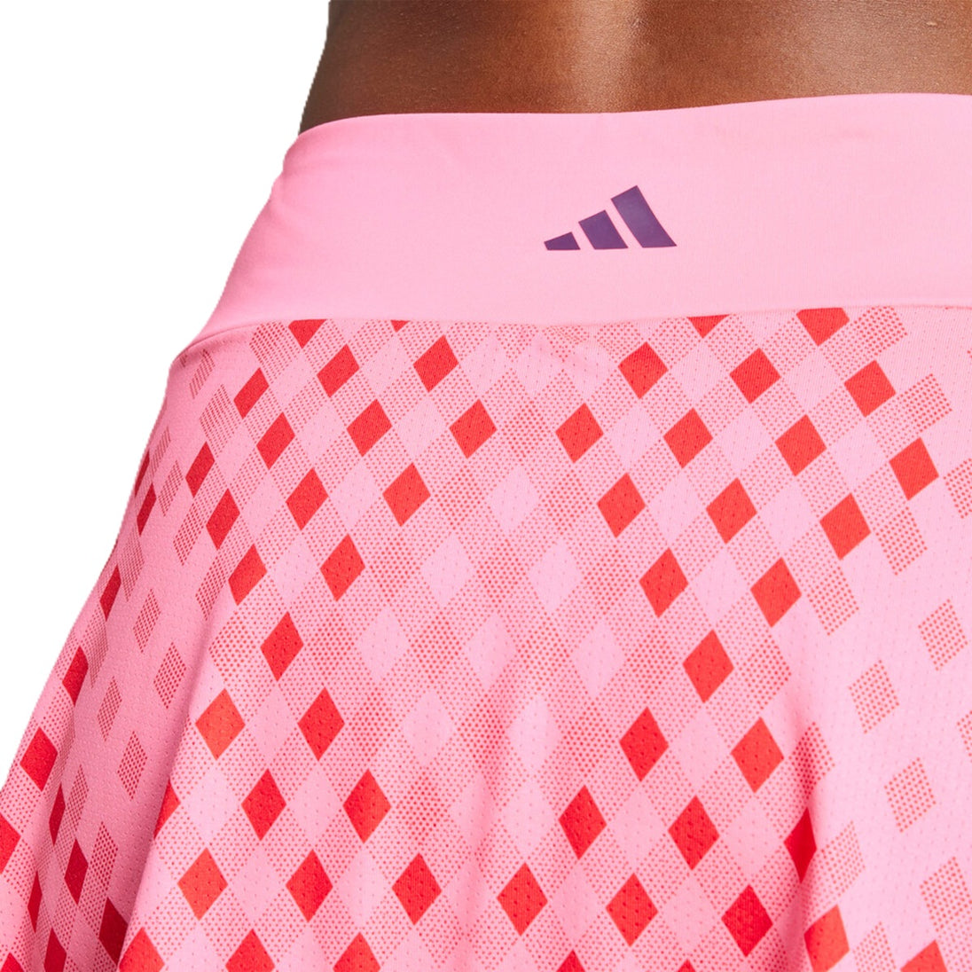 JY5132-PK Adidas Women's Club Graphic Tennis Skirt (Pink)