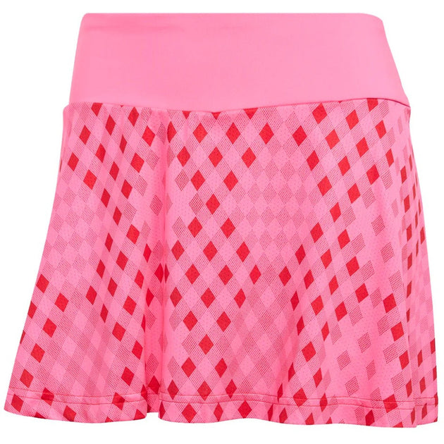 JY5132-PK Adidas Women's Club Graphic Tennis Skirt (Pink)