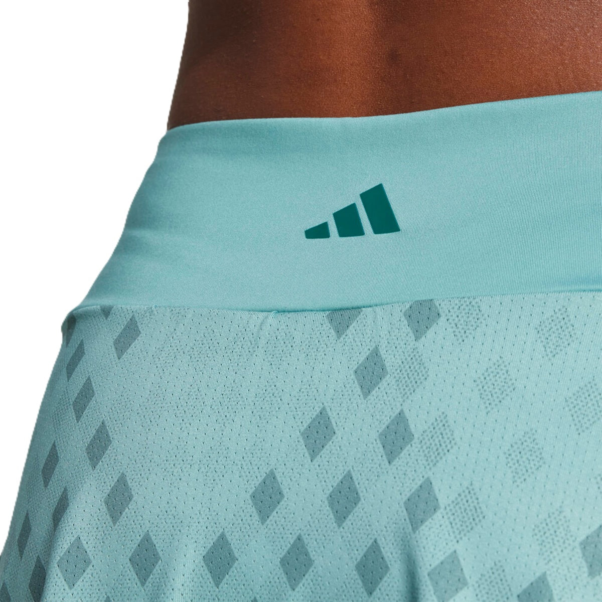 JY5132-TL Adidas Women's Club Graphic Tennis Skirt (Teal)
