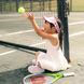 KCV328_Ame_Lulu_Canvas_Junior_Tennis_Visor_Pink_With_Crossed_Racquets
