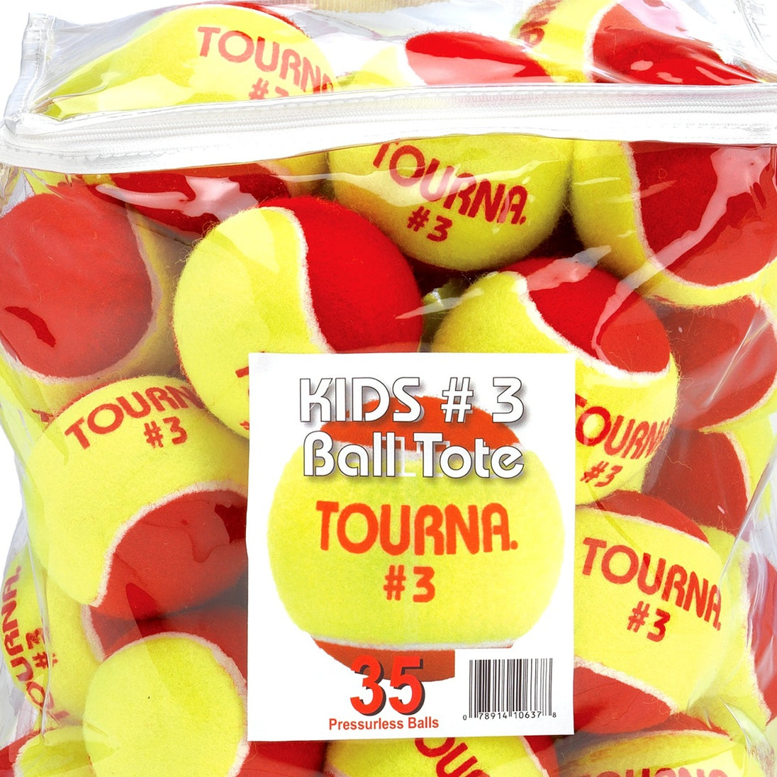 KIDS-3-35 Tourna Youth Red Tennis Balls - Tote Bag (35 Balls)