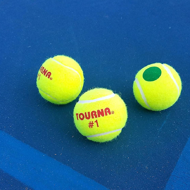 KIDS-G-P12 Tourna Youth Green Dot Tennis Balls - Bag (12 Balls)