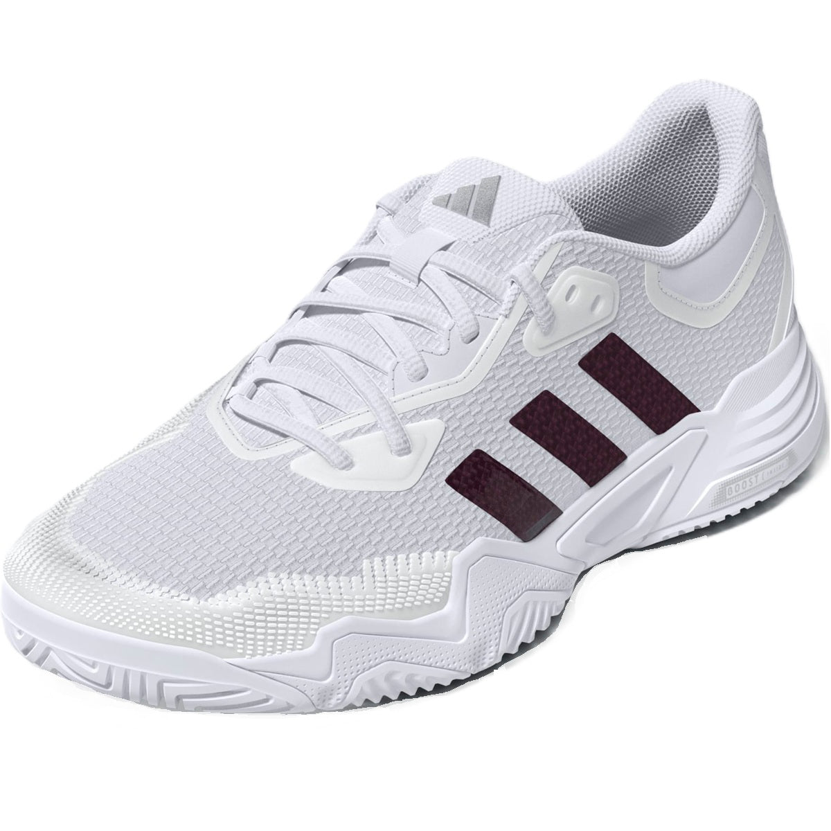 Adidas Men's Solematch Control 2 Tennis Shoes (White/Maroon)