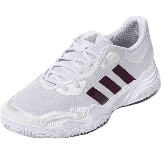 Adidas Men's Solematch Control 2 Tennis Shoes (White/Maroon)