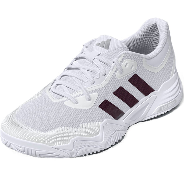 Adidas Men's Solematch Control 2 Tennis Shoes (White/Maroon)