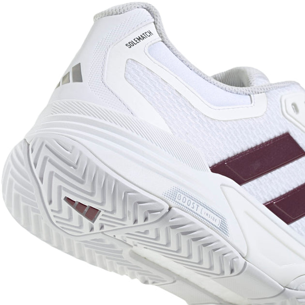 Adidas Men's Solematch Control 2 Tennis Shoes (White/Maroon)