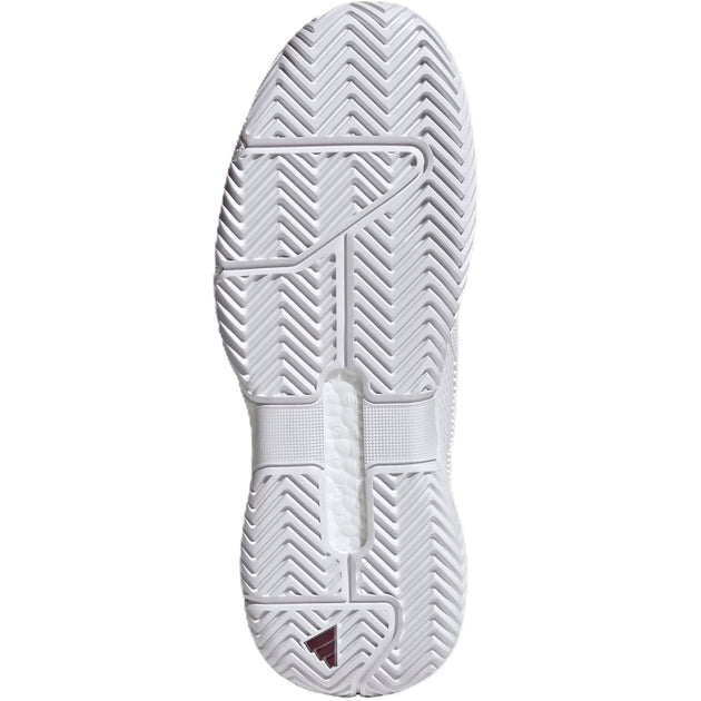 Adidas Men's Solematch Control 2 Tennis Shoes (White/Maroon)