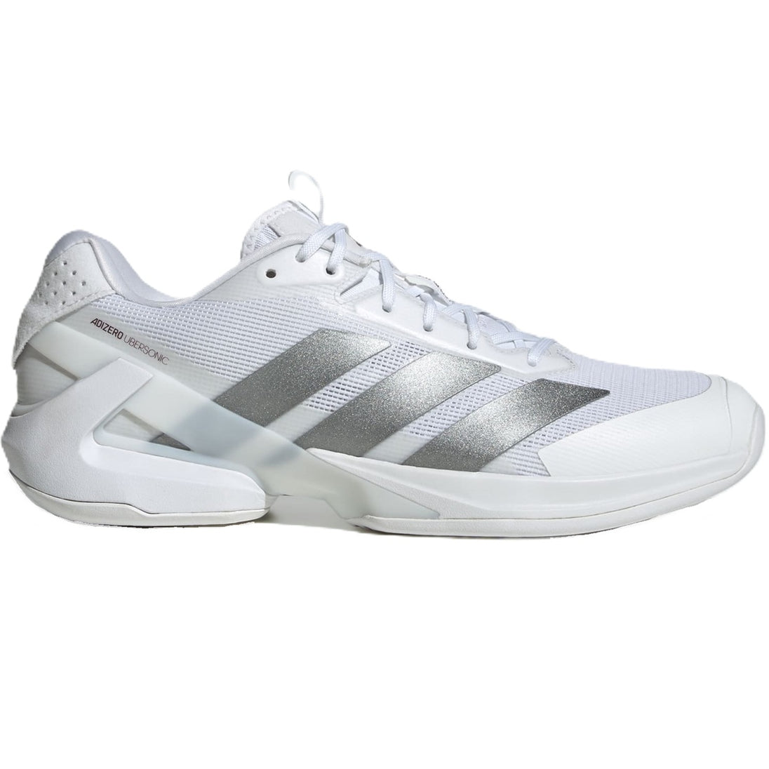 Adidas Men's Adizero Ubersonic 5 Tennis Shoes (Cloud White /Tech Grey  Metallic/Maroon)