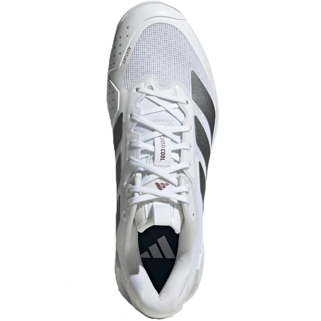 Adidas Men's Adizero Ubersonic 5 Tennis Shoes (Cloud White /Tech Grey  Metallic/Maroon)