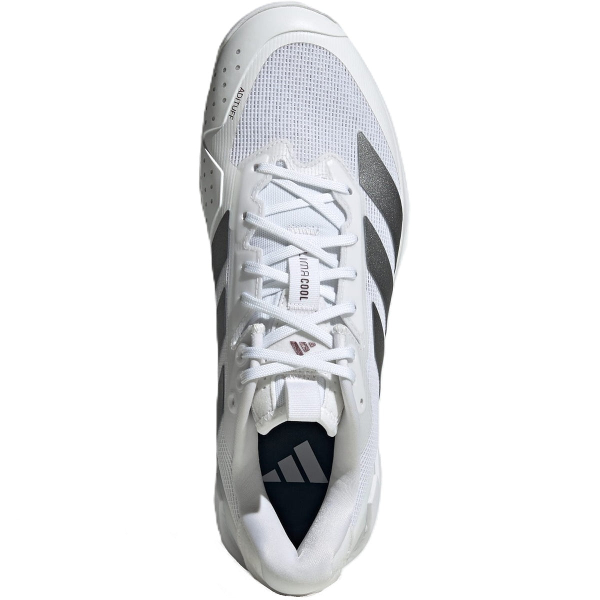 Adidas Men's Adizero Ubersonic 5 Tennis Shoes (Cloud White /Tech Grey  Metallic/Maroon)