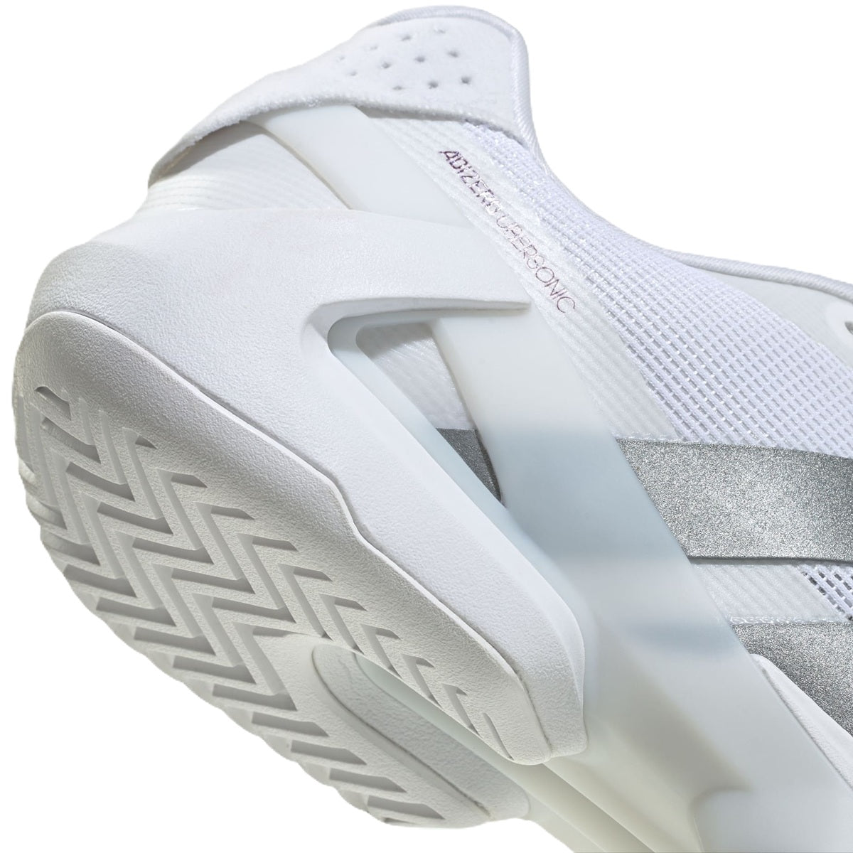 Adidas Men's Adizero Ubersonic 5 Tennis Shoes (Cloud White /Tech Grey  Metallic/Maroon)
