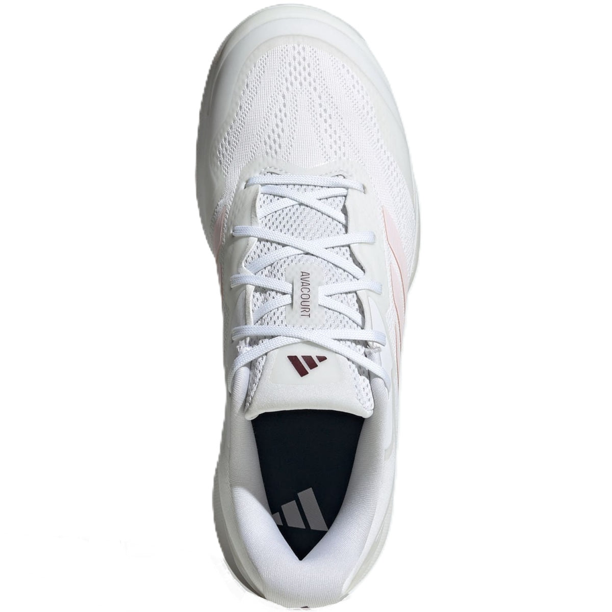 Adidas Women's Avacourt 3 Tennis Shoes (Cloud White/Distilled Pink/Maroon)