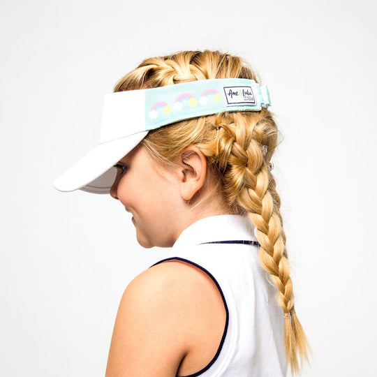 LLV218 Ame & Lulu Little Love Tennis Visor (Pastel Rainbow)