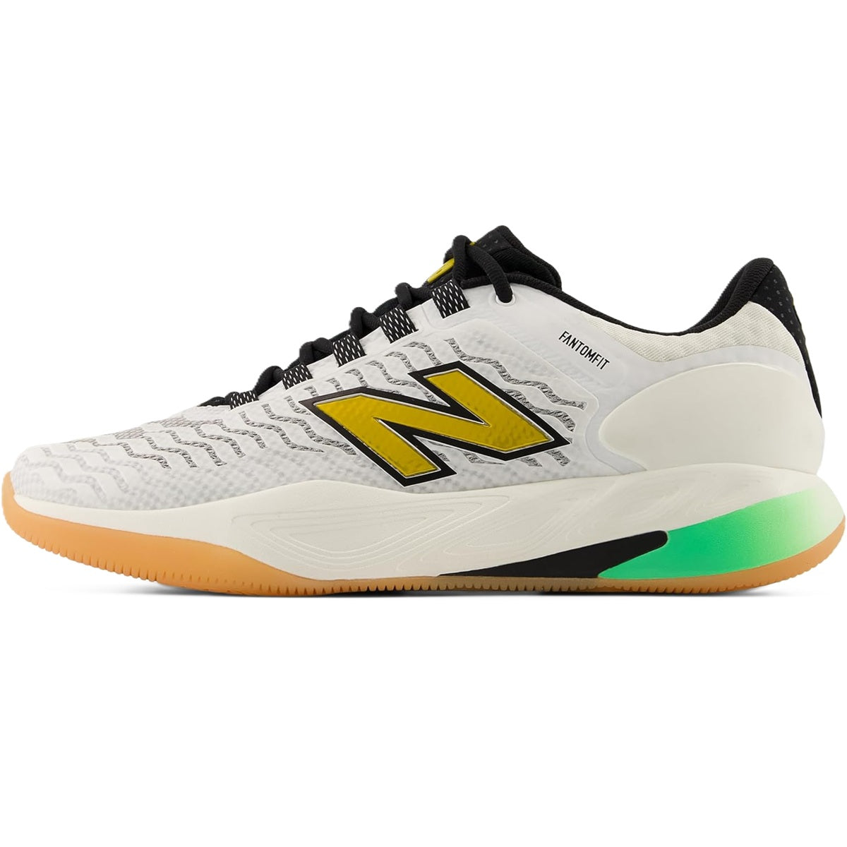 MCHRALL2-D New Balance Men's Fresh Foam X CT-Rally V2 Tennis Shoe (White/Black/Metallic Gold)