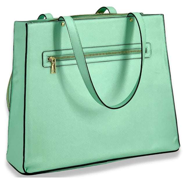 MYTBGRN NiceAces Women's Maya Handmade Vegan Leather Tennis Tote (Mint)