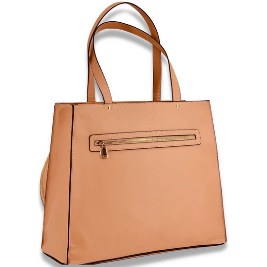 MYTBPNK NiceAces Women's MAYA Handmade Vegan Leather Tennis Tote (Peach)