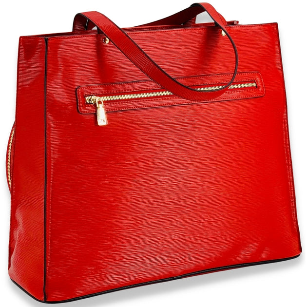 MYTBRED NiceAces Women's MAYA Handmade Vegan Leather Tennis Tote (Ruby)