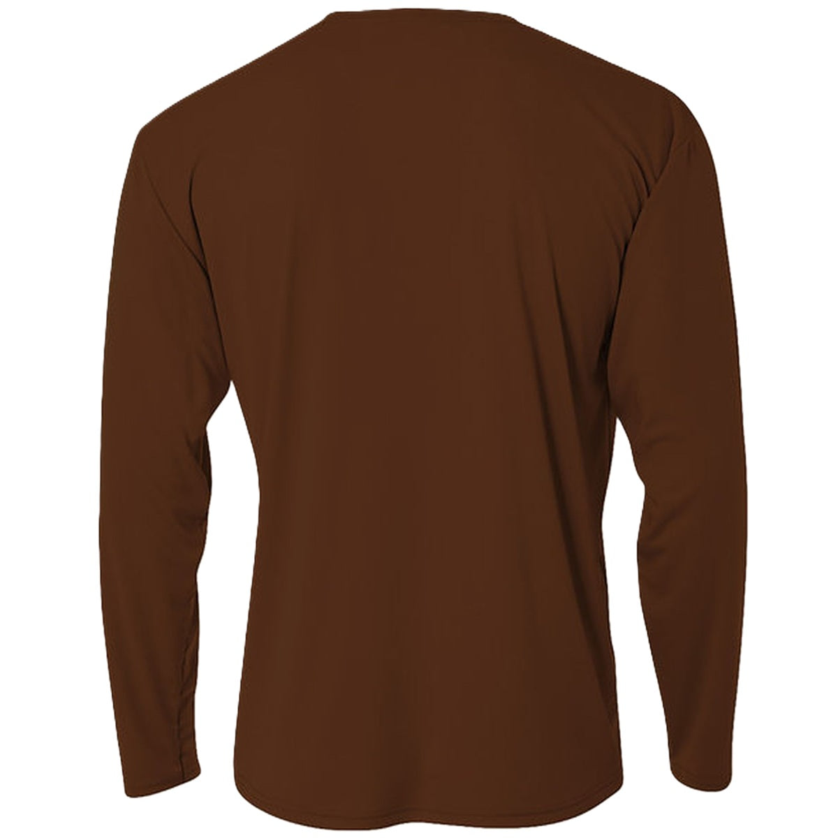 N3165-BRN A4 Men's Performance Long Sleeve Crew (Brown)