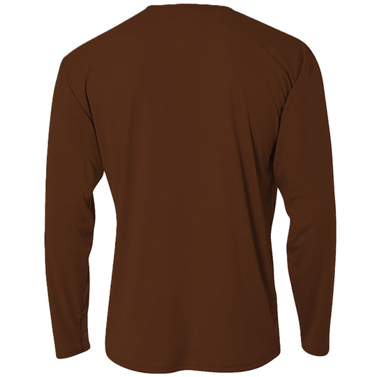 N3165-BRN A4 Men's Performance Long Sleeve Crew (Brown)