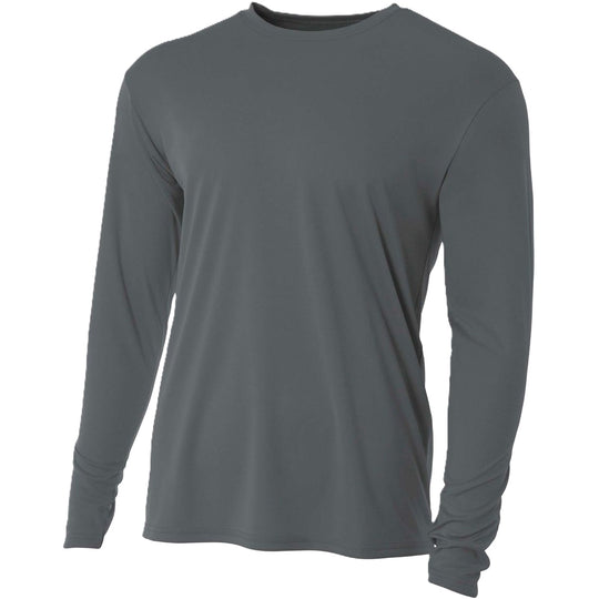 N3165-GPH A4 Men's Performance Long Sleeve Crew (Graphite Heather)