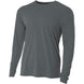 N3165-GPH A4 Men's Performance Long Sleeve Crew (Graphite Heather)