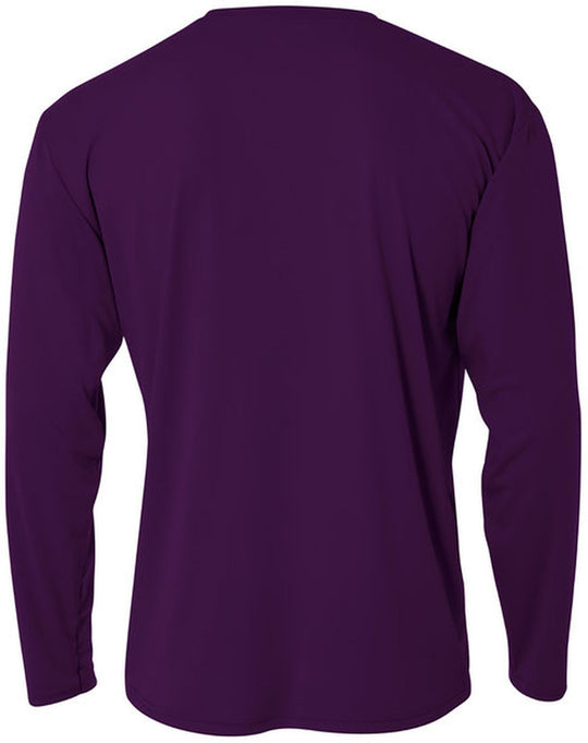 N3165-PU1 A4 Men's Performance Long Sleeve Crew (Purple)