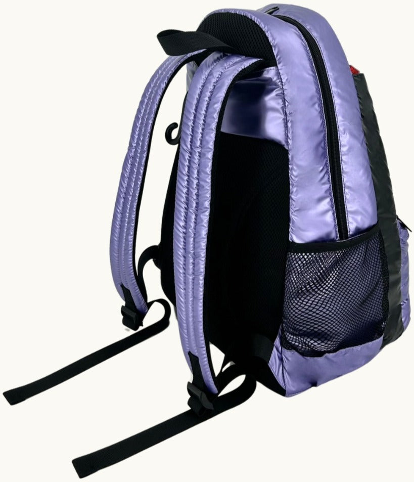 NEONVLT NiceAces Neon Ultra-Lite Tennis & Pickleball Puffer Backpack (Amethyst)