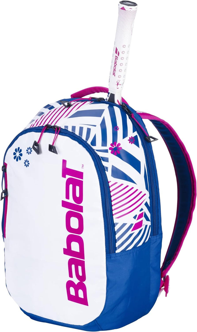 NadalRafa2ndGen-753108-366-BNDL Babolat Nadal Junior Tennis Racquet (Rafa 2nd Gen) Bundled w Backpack (White/Blue/Pink)