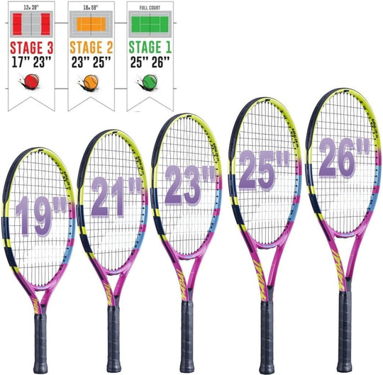 NadalRafa2ndGen-753108-366-BNDL Babolat Nadal Junior Tennis Racquet (Rafa 2nd Gen) Bundled w Backpack (White/Blue/Pink)