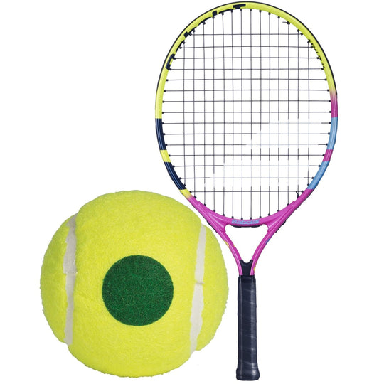 NadalRafaJr-GreenDot Babolat Nadal Junior Tennis Racquet (Rafa 2nd Edition) bundled w 3 Green Dot Tennis Balls