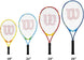 OpenJr-WR8023903001U-Ball Wilson US Open Junior Tennis Racquet + 3pk Bag + 3 Tennis Balls (Red/Infrared)