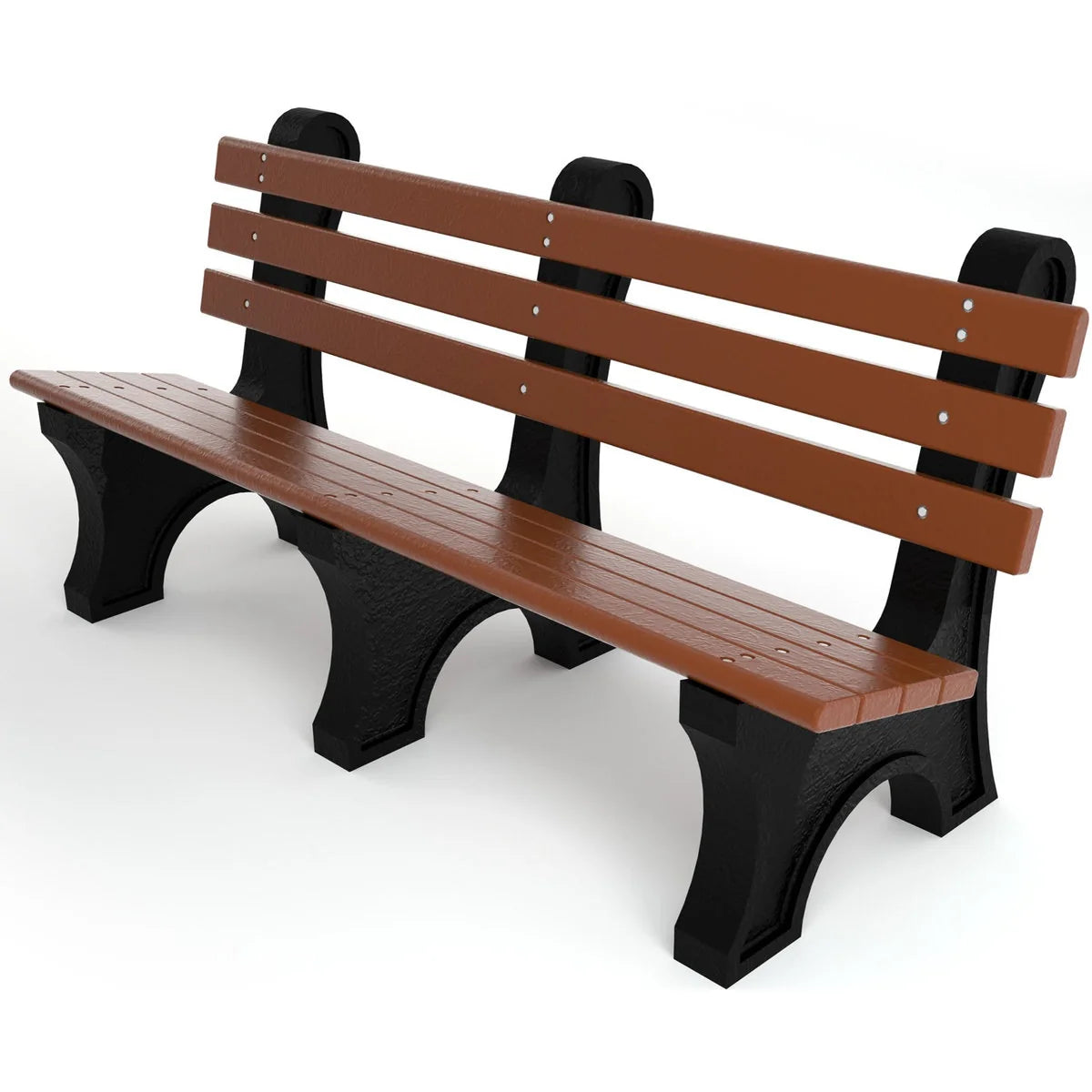 Frog Furnishings Comfort Park Avenue Tennis Court Benches - 6 Foot Brown
