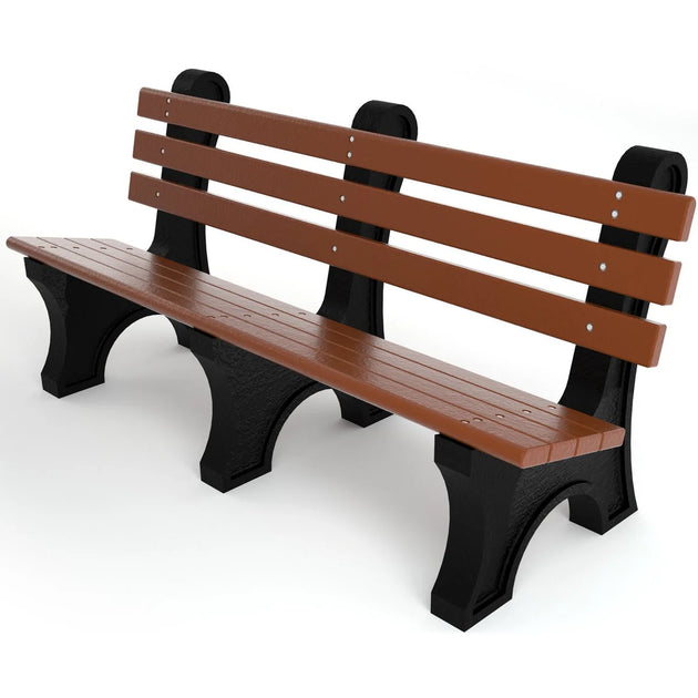Frog Furnishings Comfort Park Avenue Tennis Court Benches - 6 Foot Brown