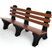 Frog Furnishings Comfort Park Avenue Tennis Court Benches - 6 Foot Brown
