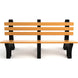 Frog Furnishings Comfort Park Avenue Tennis Court Benches - 6 Foot Cedar