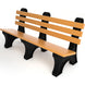 Frog Furnishings Comfort Park Avenue Tennis Court Benches - 6 Foot Cedar
