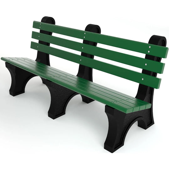 Frog Furnishings Comfort Park Avenue Tennis Court Benches - 6 Foot Green