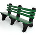 Frog Furnishings Comfort Park Avenue Tennis Court Benches - 6 Foot Green