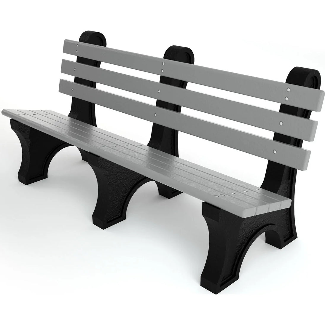 Frog Furnishings Comfort Park Avenue Tennis Court Benches - 6 Foot Gray