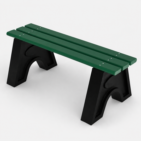 Frog Furnishings Sport Tennis Court Benches - 4 foot green