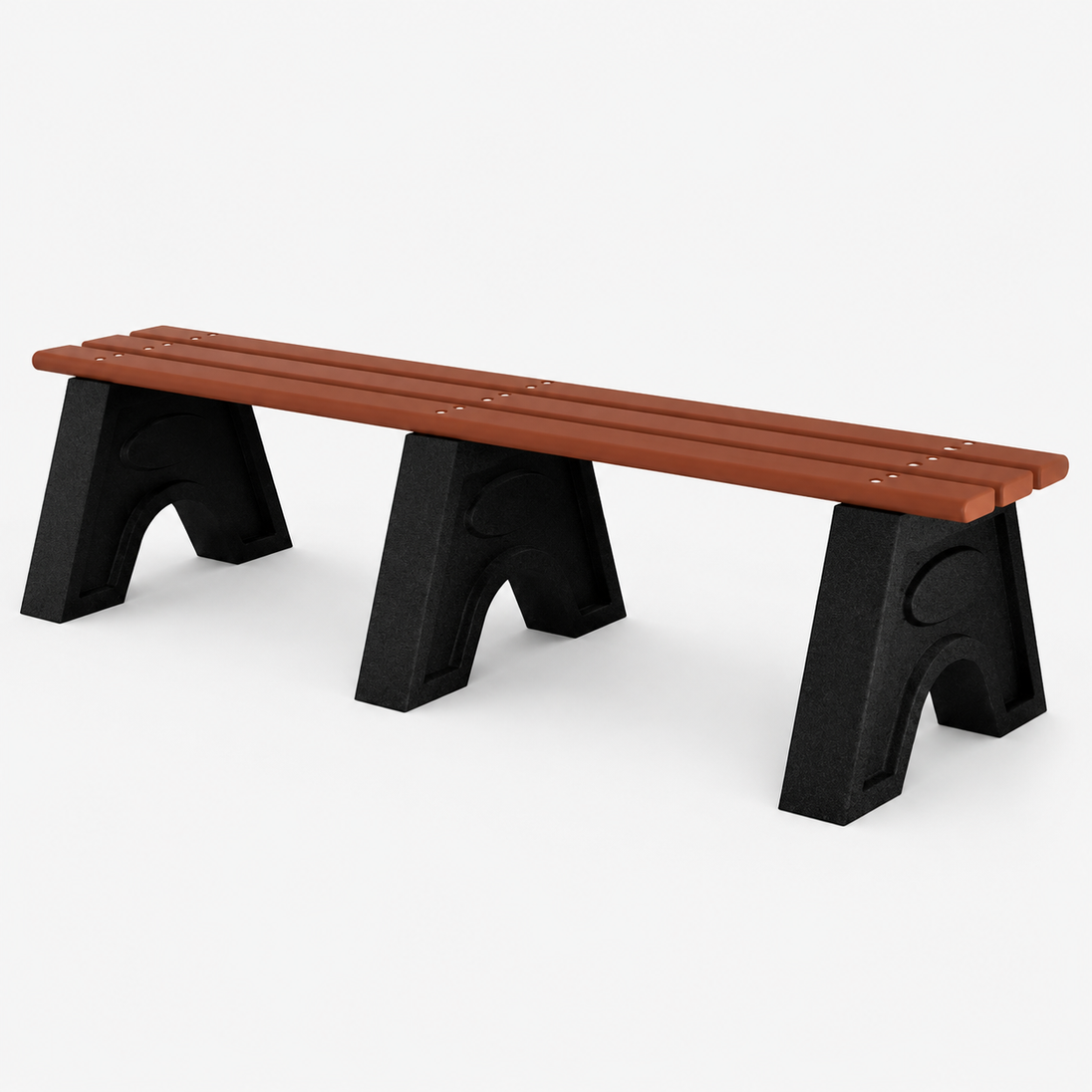 Frog Furnishings Sport Tennis Court Benches - 6 foot brown